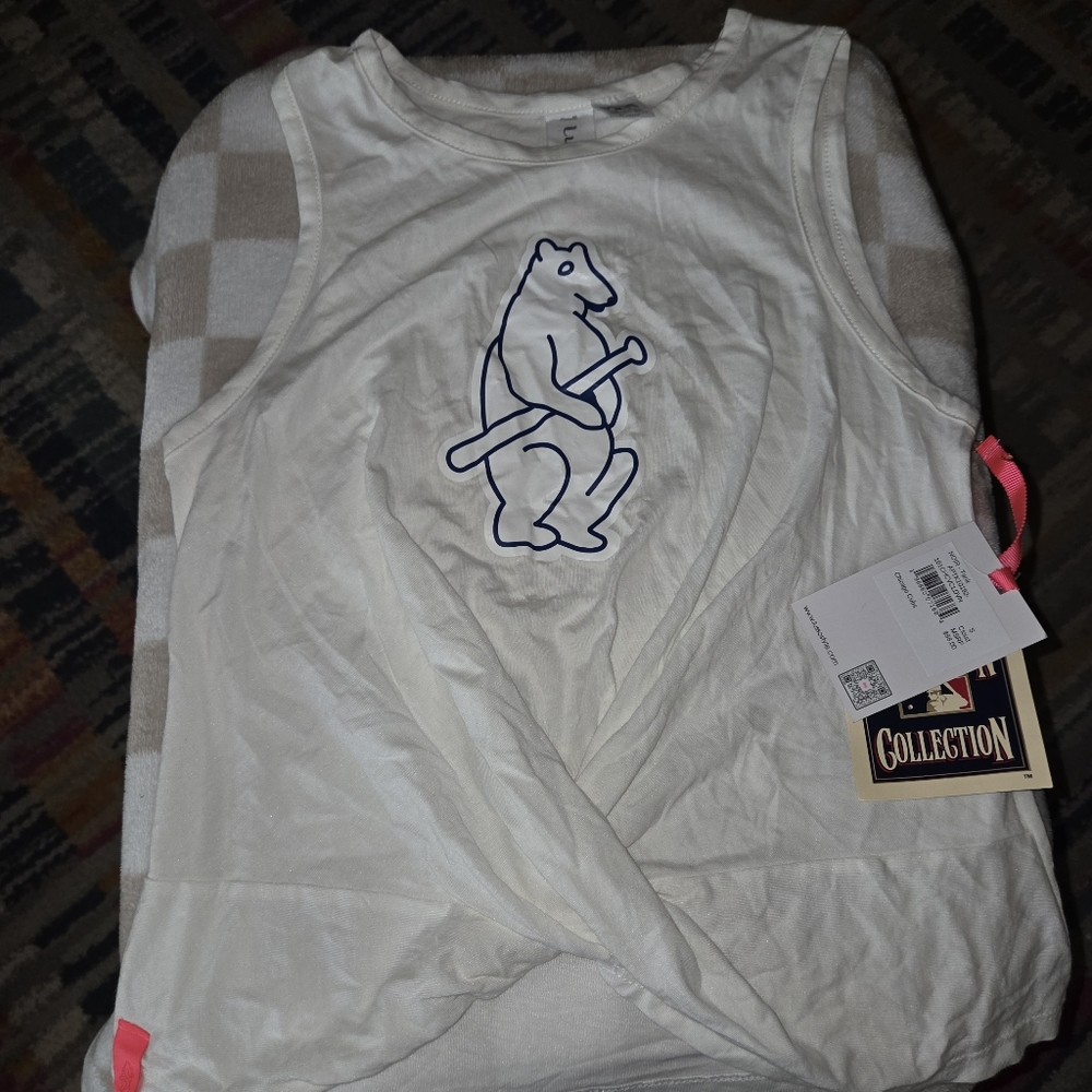 NEW Chicago Cubs Bat Bear Cooperstown Collection Lusso Tank SMALL